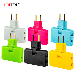 Adaptador de viaje de salida inalámbrica mini delgado de la UE, enchufe giratorio de uno a tres, conversión multifuncional portátil de EE. UU. JP A LA UE - Product Image 6