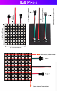8x8 16x16 8x32 Гибкая Rgb Светодиодная панель тонкая полноцветная цифровая Ws2812b Sk6812 индивидуально Адресуемая светодиодная матричная панель дисплея