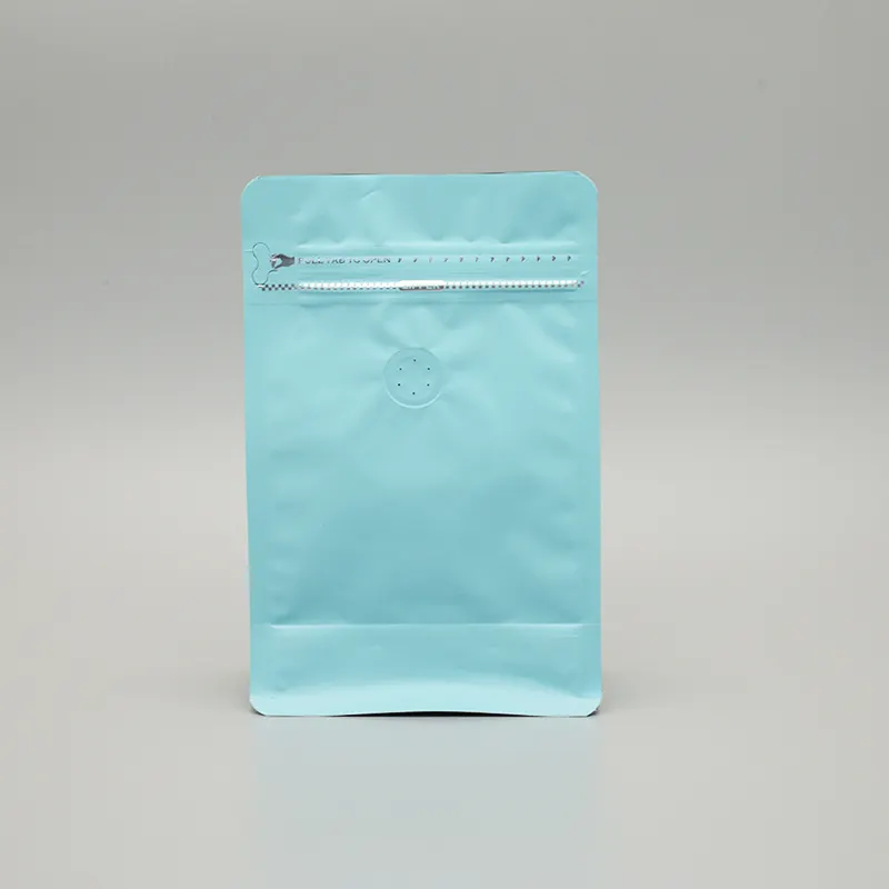 Saco de plástico laminado de grau alimentício, transparente, embalagem para fechamento, zíper, à prova d' água, para grãos de café