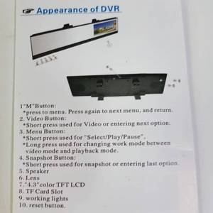 汽车电动配件最新顶级品质超薄AV在TF插槽4.3后视镜<span class=keywords><strong>DVR</strong></span>显示器为丰田黑匣子