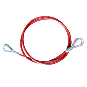 Gevlochten Staal Gecoate Veiligheidskabel Bagageslot Veiligheidskabel Draad Dubbele Lus 4 Voet 3Mm - Product Image 2