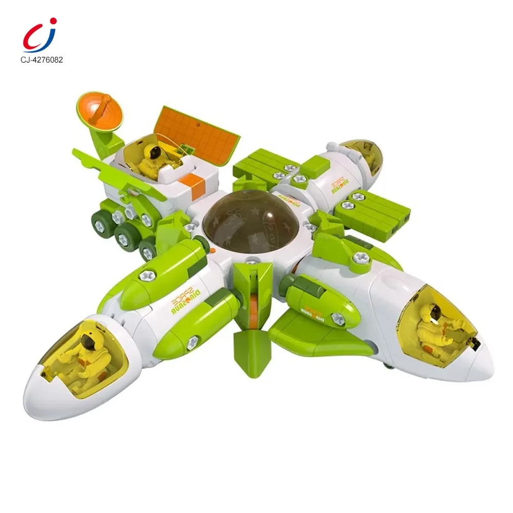 Chengji building block space station set giocattolo educativo fai da te assemblaggio 10 in 1 dinosauro deformabile costruzione blocco spaziale nave