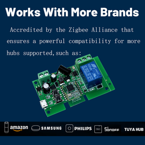 ZigBee 1CH DC 7-32V módulo de relé Control remoto inalámbrico 433 RF receptor automatización del hogar inteligente para acceso de puerta Alexa Google - Product Image 6