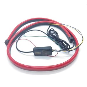 <strong>12v</strong> Car <strong>Led</strong> Rear Windshield Brake Light Strip <strong>Red</strong> Flow Flexible <strong>LED</strong> Tail Warning Light - Product Image 1