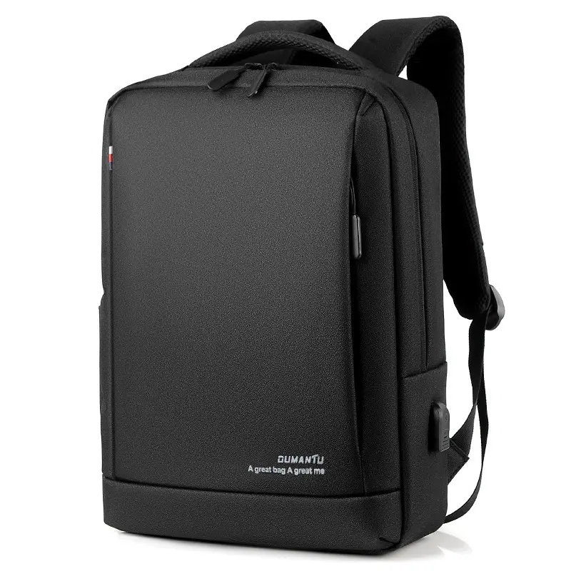 USB 간단한 사용자 정의 로고 비즈니스 노트북 배낭 여행 노트북 배낭 방수 대학 학교 컴퓨터 가방 남성 가방