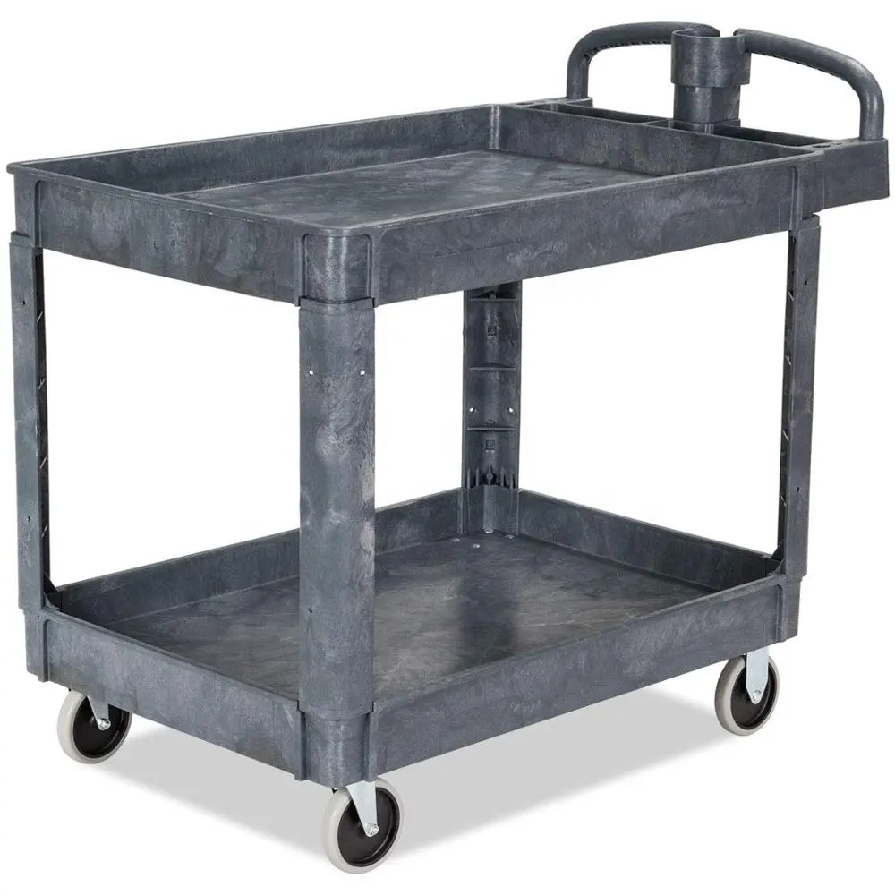multifunction Industrial heavy duty hand trolley rolling storage tool cart service plastic utility cart