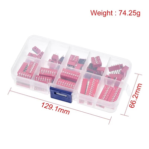 45PCS DIP Switch 2.54mm Foot Distance <strong>Encoding</strong> Switch <strong>1</strong>/2/3/4/5/6/7/<strong>8</strong>/9P Kit Box - Product Image 5