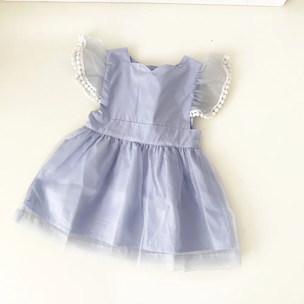 2023 pizzo neonate principessa vestito a rete vestiti per bambini Set regalo vestito da festa di compleanno