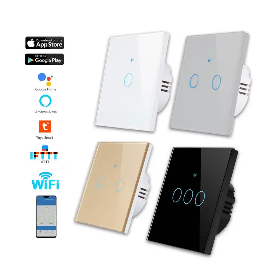 Klass Uk/Eu Standaard Groothandel Smart Switch Google Alexa Amazo Smartlife Tuya App Zigbee Wifi Afstandsbediening Schakelaars En Socket