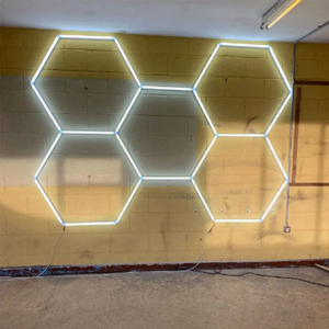 6500K a nido d'ape Garage Led luce esagonale griglia luce del soffitto luce Led officina per dettagli Garage casa su misura gratuitamente - Product Image 2