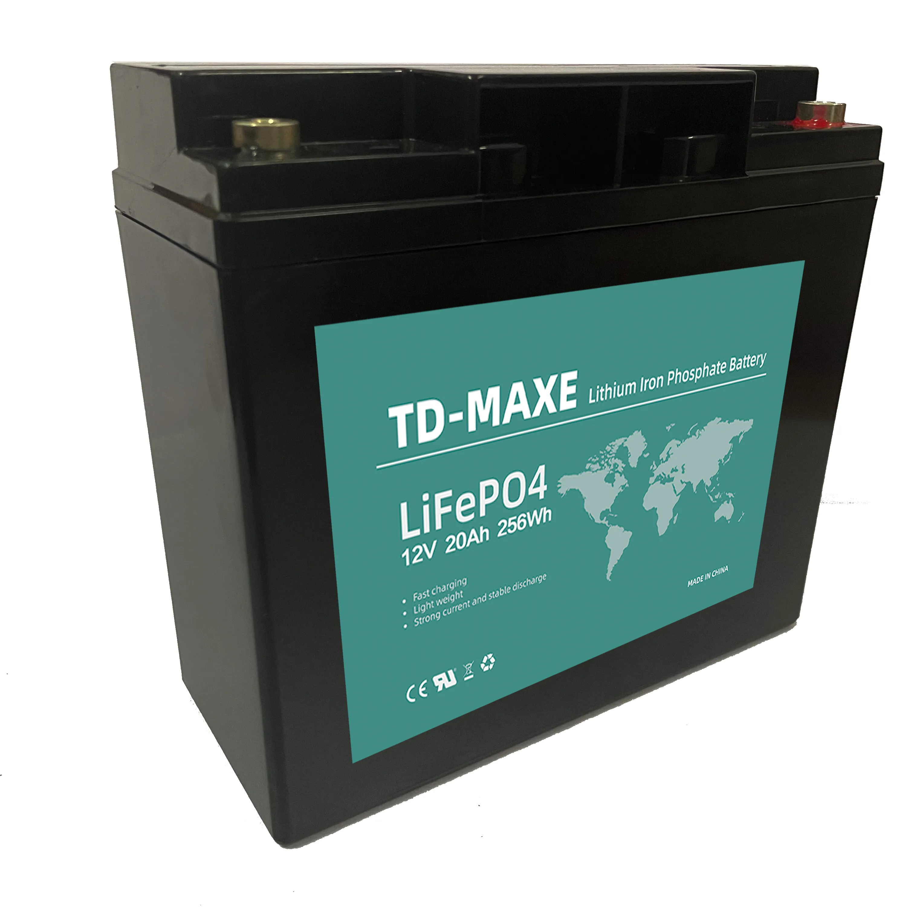 TD-MAXE להמריא Lifepo4 סוללה 12v 18Ah 24Ah 30Ah ייצור ליתיום סוללות 6Ah 12Ah לבית יישום