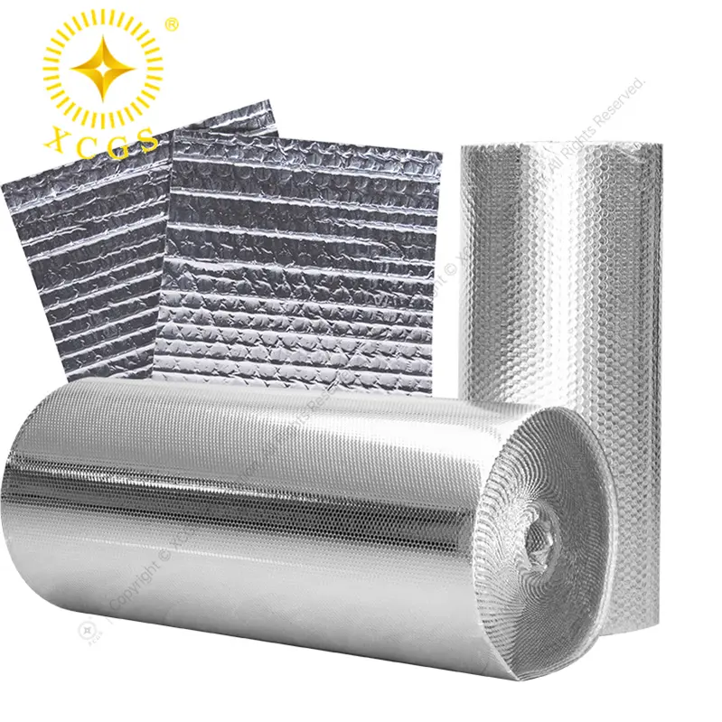 Thermal Aluminum Foil PE Bubble 4mm 8mm Insulation Fireproof Radiant Barrier Foil Backed Bubble Foil Insulation