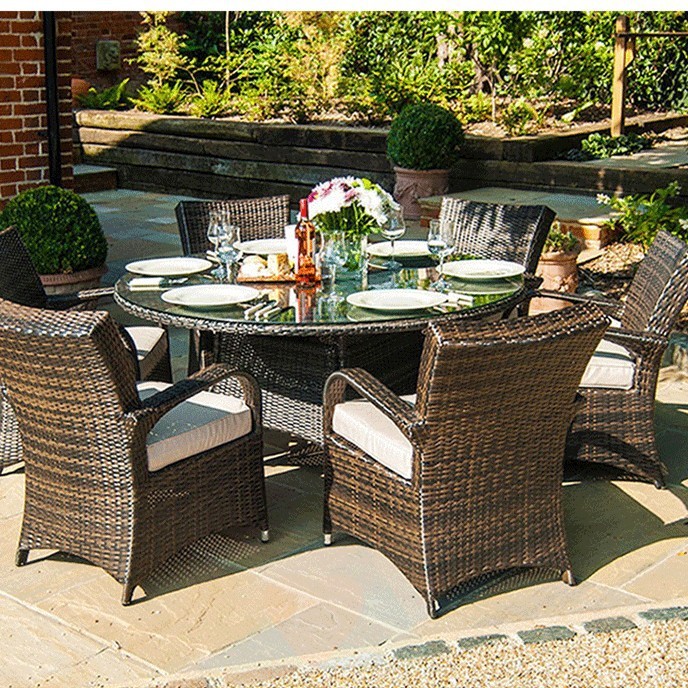 1 table with 6 chairs (round table)