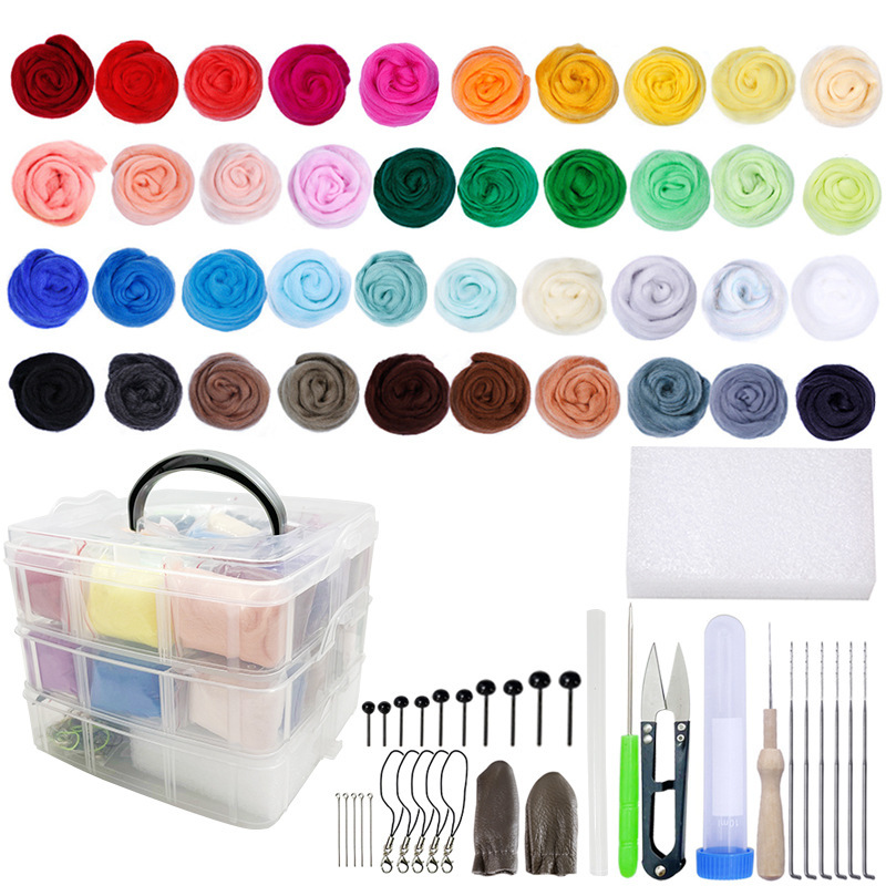 40 couleurs 3 grammes + outils + petite boîte à trois couches