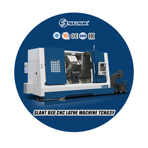 Torno de cama inclinada del sistema CNC Fanuc de función multiusos de alta precisión TCK63Y Torno CNC de cama inclinada horizontal - Product Image 1