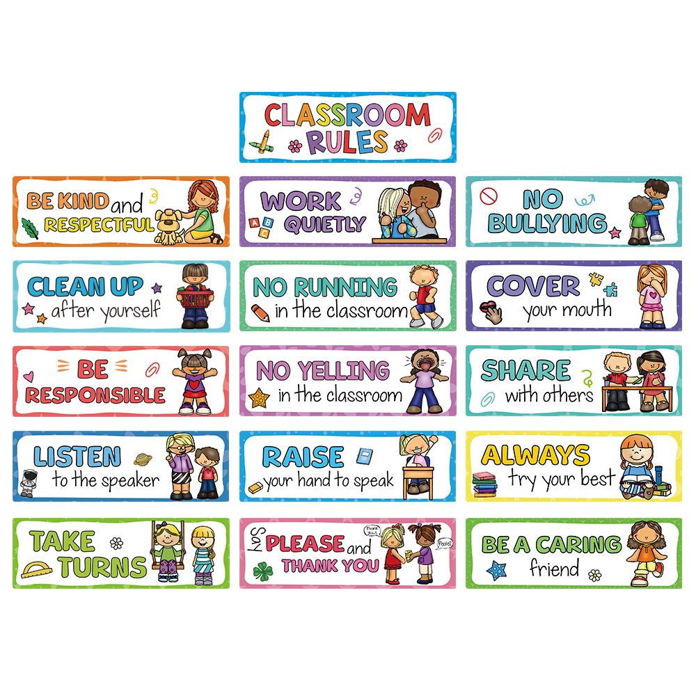 Carte des règles de classe 16 pièces