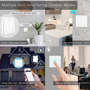 Lifelibero WiFi Zigbee переключатель света Tuya Smart Life приложение таймер домашней автоматизации матовый дизайн кнопочный настенный переключатель 3Gang N + L - Product Image 6