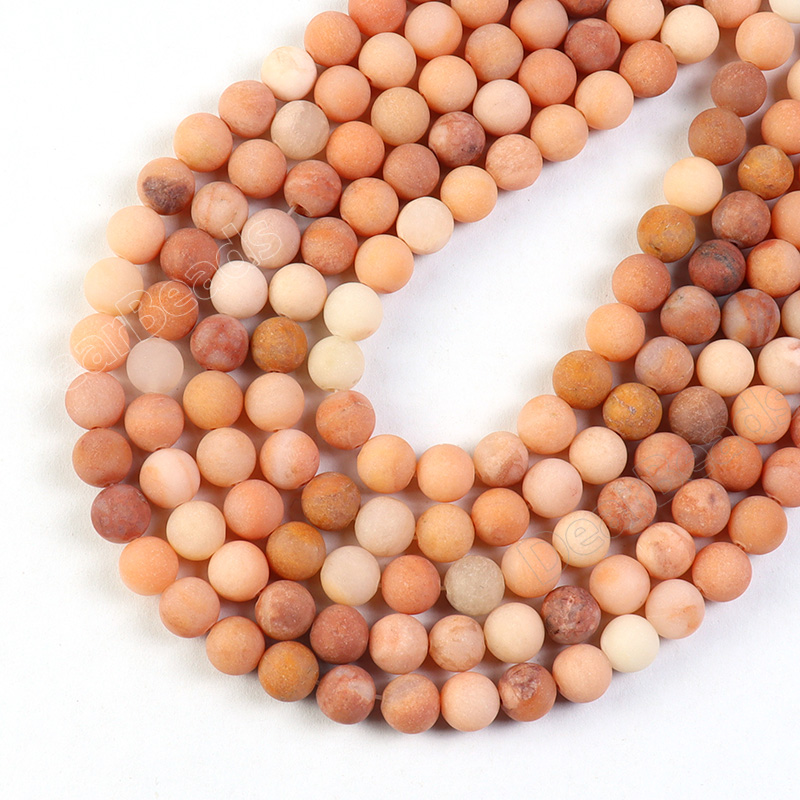 Aventurine Mat Pêche Foncé