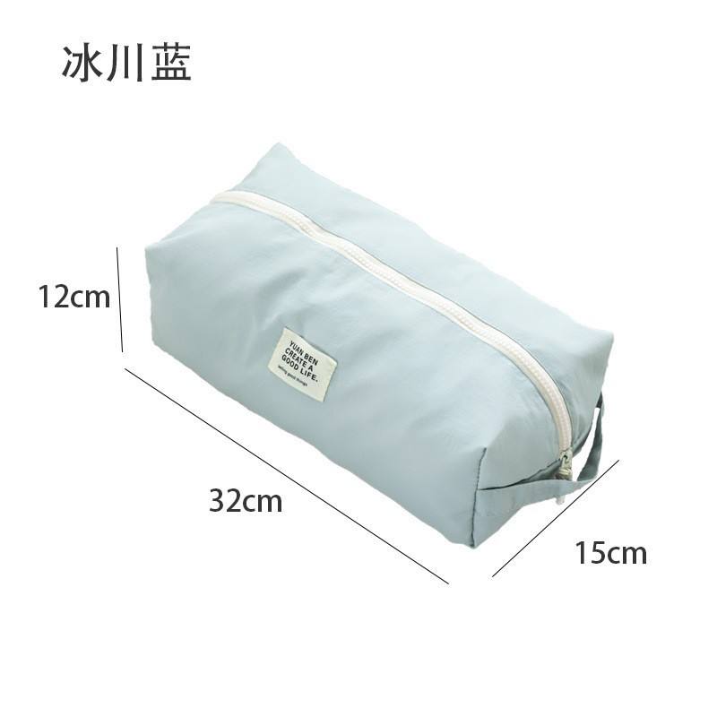 Blue nylon shoe storage bag