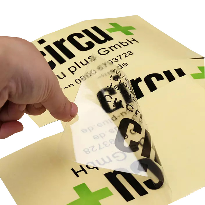 Autocollants transparents