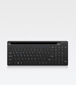 Multimedia Rechargeable <strong>Bluetooth</strong> Wireless <strong>Keyboard</strong> <strong>with</strong> Number Pad and Slot Design for iPad Mobile Phone Tablet Pc - Product Image 5