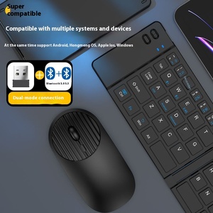 Практичная мини Bluetooth складная клавиатура 2,4 г трехрежимная для мобильного телефона iPad Computer-Деловой Подарок для встреч офисного использования - Product Image 2