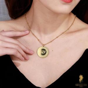インスピレーションジュエリーレディースジュエリーアッラーアラビア語Aqeeq Shahadaイスラムイスラム教徒のペンダントMuhammad God Quran Middle Eastern Necklace Eid - Product Image 3