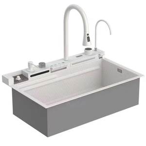 2024 Tiktok yeni Trend kademeli tasarım kolay temiz çok fonksiyonlu şelale mutfak musluk lavabo ile dijital ekran - Product Image 2