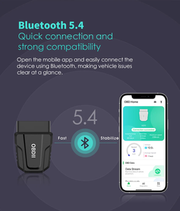 V011 OBD OBDII Diagnostic Tool Bluetooth 5.4 for IOS/Android <strong>OBD2</strong> Professional Code Reader 9Protocols Better Than ELM327 - Product Image 4