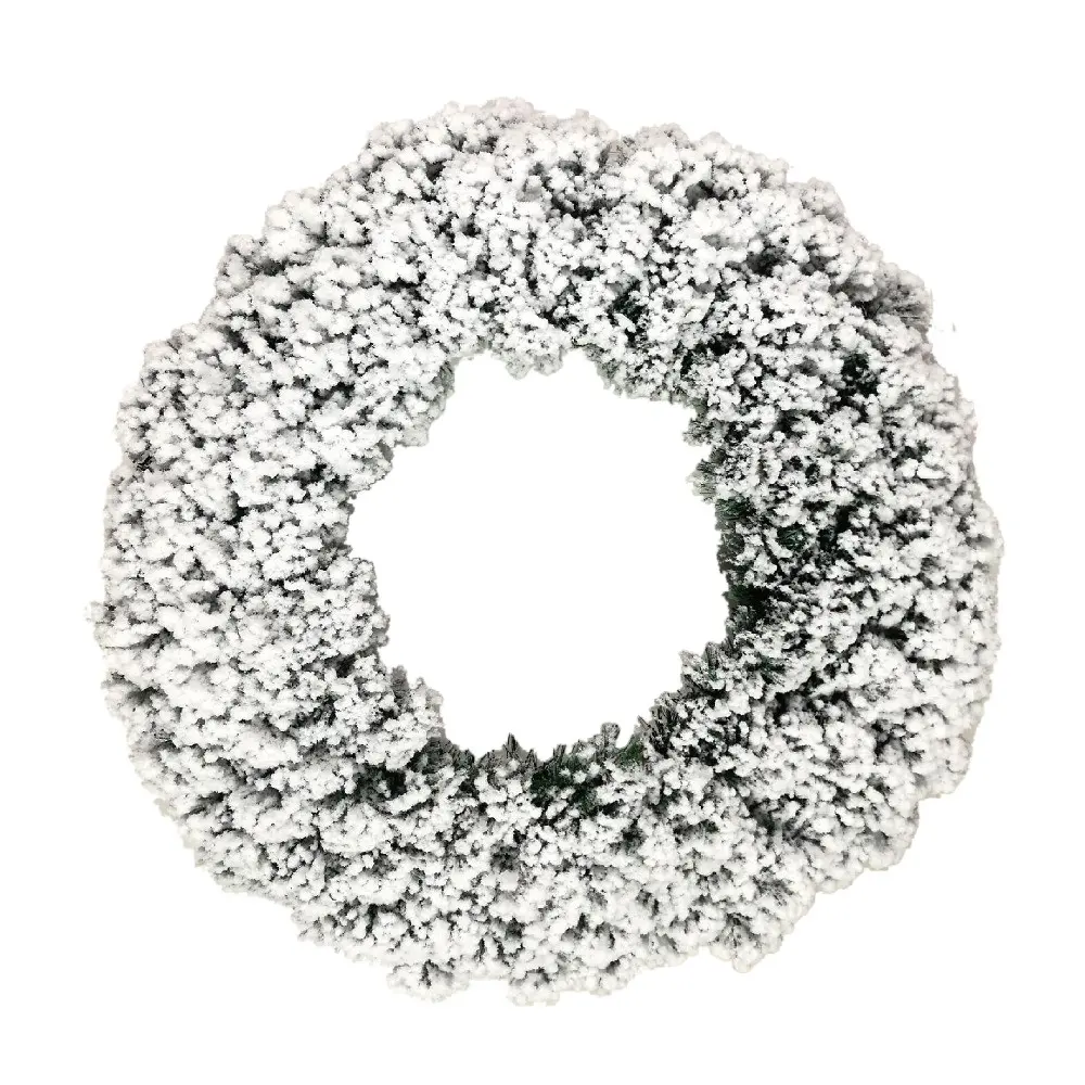 Wreath artificial de uso interno, wreath de natal de 16 polegadas artificial aglomerado (neve)