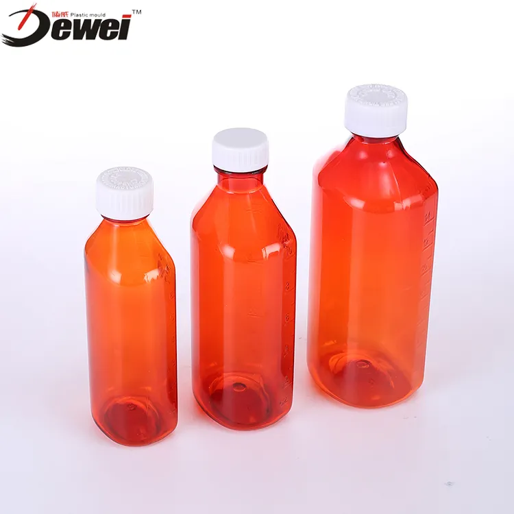 De plástico Pet Oval Fabricación de la botella de jarabe botella de líquido de botella Oral