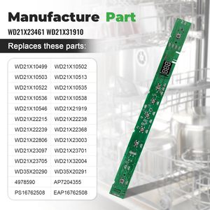 WD21X23461, WD21X31910 lavapiatti interfaccia utente scheda di controllo, compatibile con G-E sistema di interfaccia utente lavastoviglie - Product Image 2
