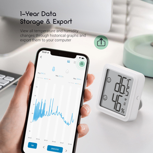 INKBIRD-termómetro IBS-TH3 Plus con WiFi, higrómetro recargable, registrador de datos inalámbrico con pantalla LCD grande, Sensor inalámbrico - Product Image 4