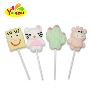 Hot bán bán buôn mềm trái cây có hương vị nhiều màu marshmellow <span class=keywords><strong>Lollipop</strong></span> Halal kẹo ngọt - Product Image 2