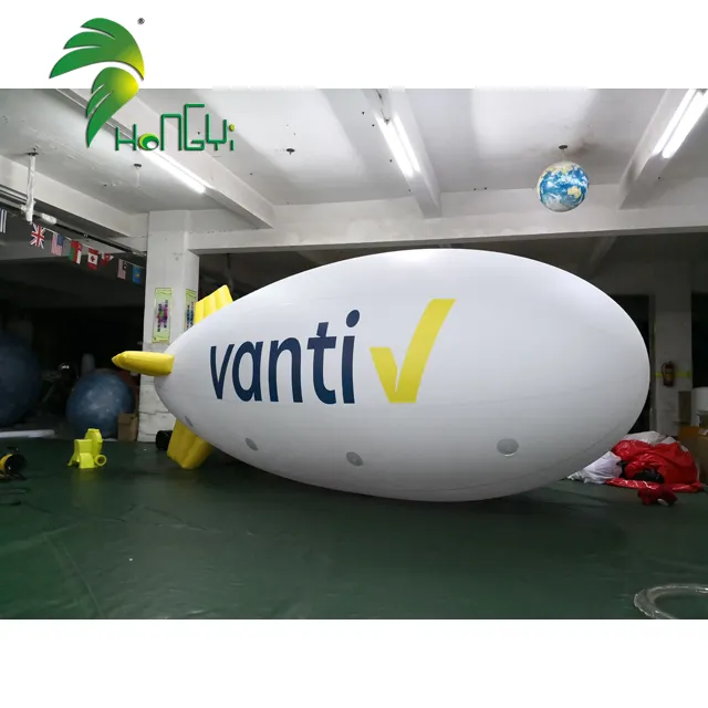 Tùy Chỉnh Thực Hiện Inflatable Blimp Khổng Lồ Inflatable Helium Airship Quảng Cáo Inflatable Zeppelin Để Bán