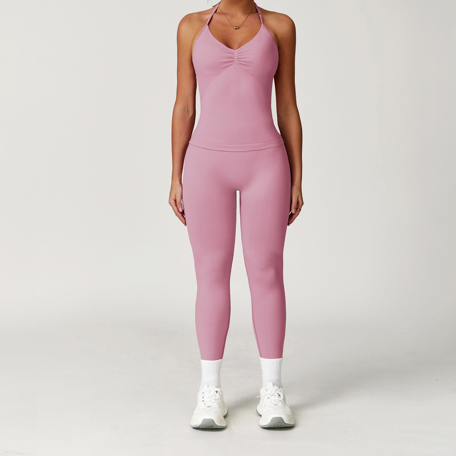5065 Vest, 7655 Trousers - Dusty Pink