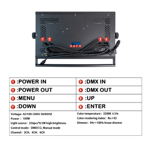 KinusdjsProステージライト100WLEDビデオ照明3つの原色ライト調光可能DMX512 CRI95 for Studio Live - Product Image 6