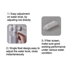 Válvulas de inodoro de doble descarga de plástico ABS con válvula de llenado Accesorios de cisterna esenciales para inodoros Mecanismo de cisterna - Product Image 3