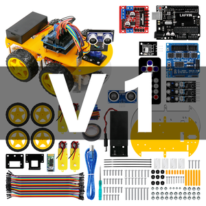 LAFVIN robotik eğitim 4WD akıllı şasi Robot araba kiti ile kök arduino için