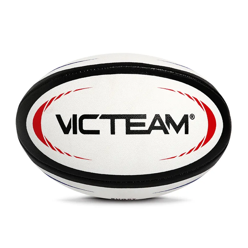 Bolas de Rugby con Logo impreso personalizado, tamaño estándar 5, 4, pelota compuesta de goma para entrenamiento, venta al por mayor