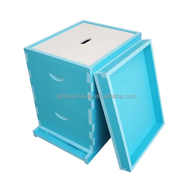 DERNIÈRE TYPE Outils d'apiculture Longue durée de vie en plastique durable Langstroth Peint Blue Bee Hive