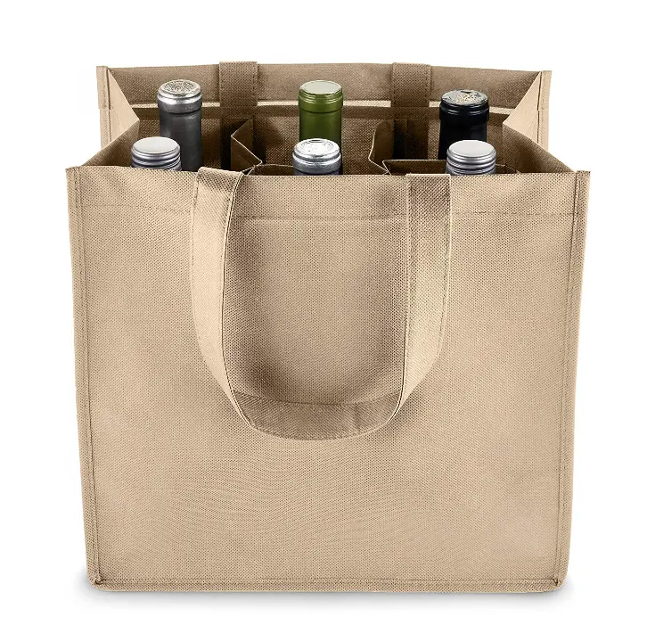 Sac à bouteilles écologiques réutilisables, 20 pièces, sac fourre-tout, Non tissé, pour bouteille de vin, rouge, Boutique, vente en gros