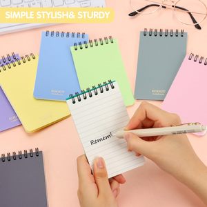 Cuadernos de bolsillo personalizados de plástico pequeño 3x5 libretas en espiral con páginas forradas Mini almohadillas para el trabajo o la escuela - Product Image 4