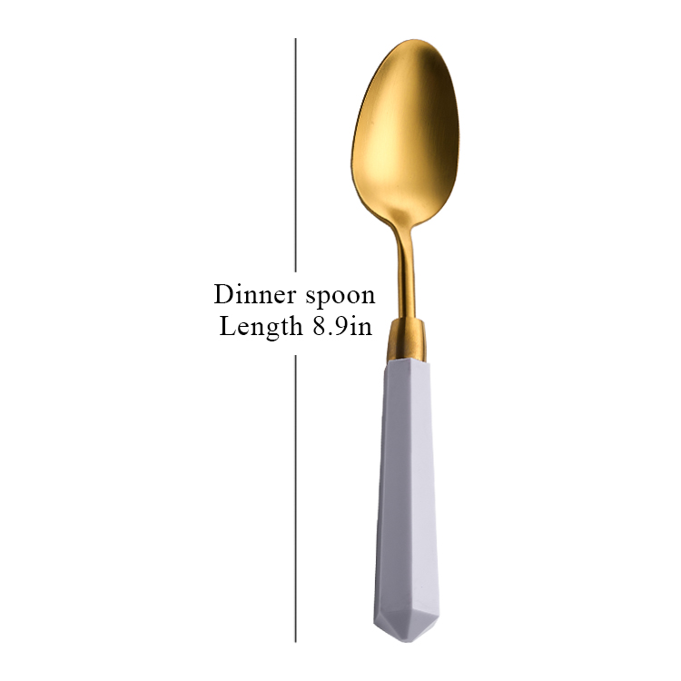 White handle- dinner spoon