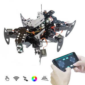 Eğitim robotu Hexapod biyonik örümcek ileri ve geri sol ve sağ izleme engellerden kaçınma ikincil programlama