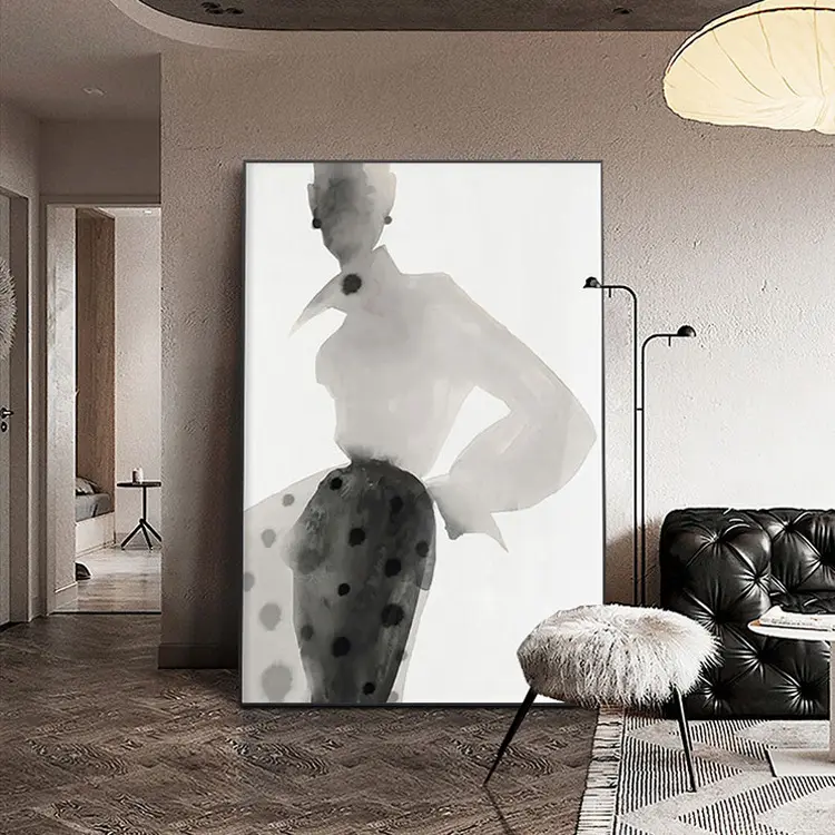 के लेडी चित्रकला दीवार कला फांसी सजावट विशाल तस्वीर घर आधुनिक दीवार फांसी चित्र