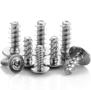 <strong>M1</strong>.4 <strong>M1</strong>.<strong>7</strong> M2 M2.3 M2.6 M3 M3.5 M4 Cross Round Head with Cushion Self-tapping <strong>Screw</strong> Nickel Plated with Flat Tail <strong>Screw</strong> - Product Image 1