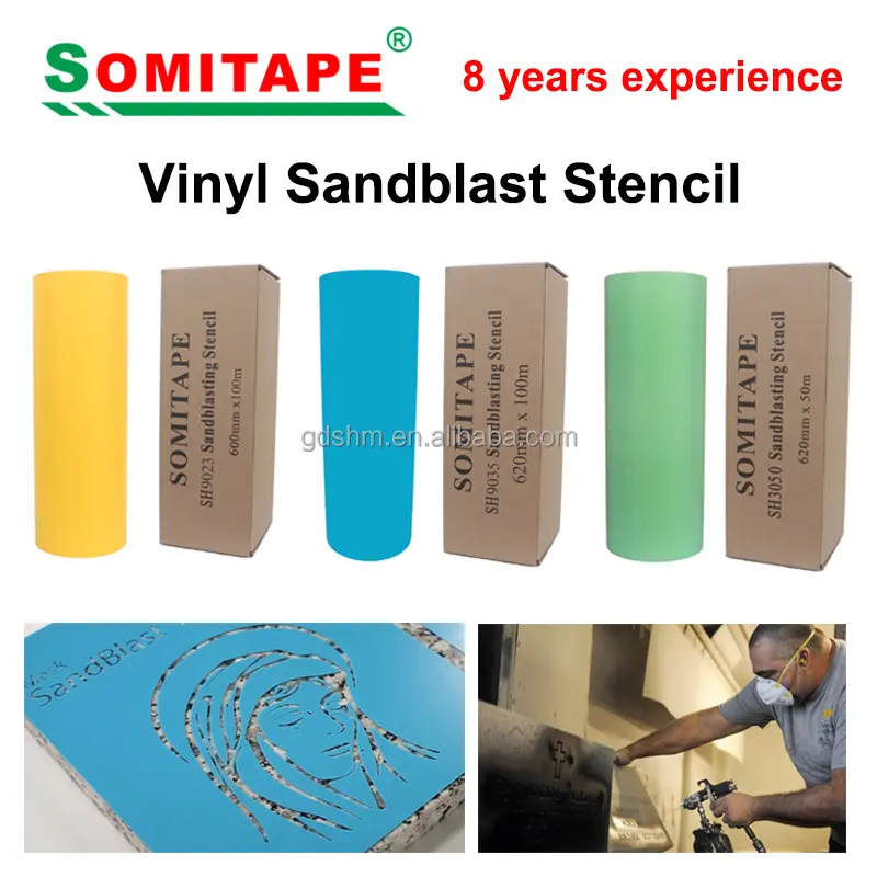SOMI Pita Vinil Sandblast Stensil Film untuk Batu Sandblast Stiker untuk Melindungi Granit Mable Pita Batu Vinil