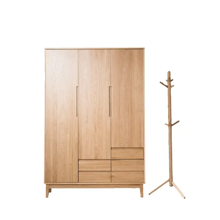 Design personnalisé en bois massif durable moderne, armoires de chambre à coucher, placard, meubles de chambre à coucher, armoire en bois