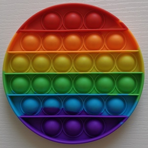 Cầu Vồng đẩy <span class=keywords><strong>Pop</strong></span> Bong Bóng Trò chơi Fidget Đồ chơi bóng đá bóng đá căng thẳng Popper Fidget cảm giác đồ chơi - Product Image 2